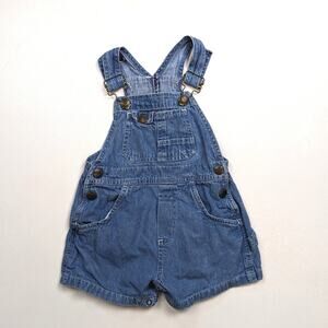 Vintage Denim Republic Overalls Unisex Children's Kids Size 12m Blue Shortalls